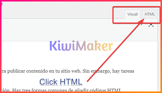 click html wordpress